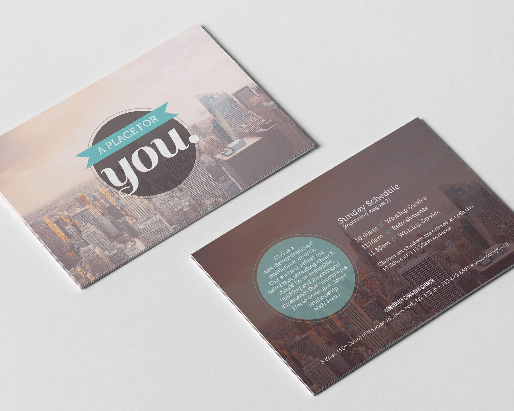 Community Christian Church of NYC Postcard