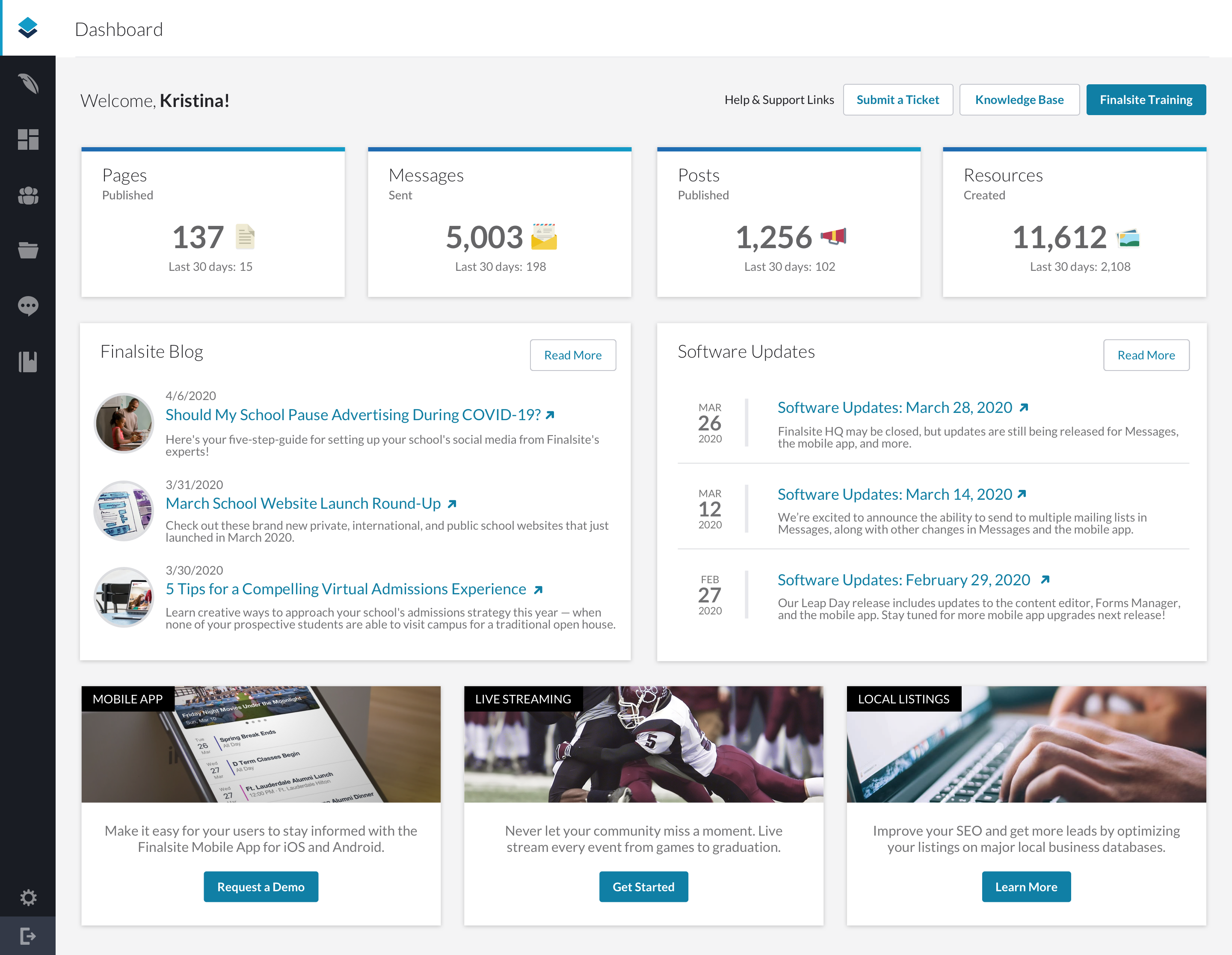 CMS Dashboard